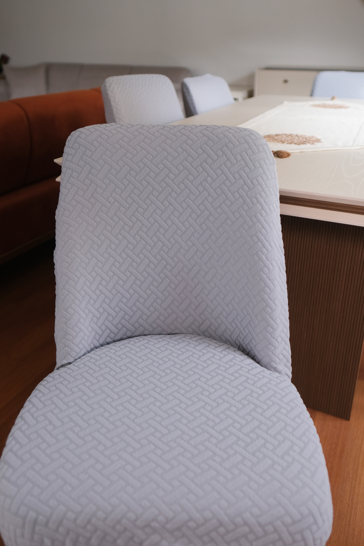 HASIR DESEN 6'LI  OVAL SANDALYE KILIFI 